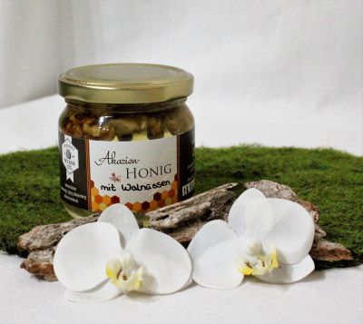 Akazienhonig mit Walnüssen 250 gr